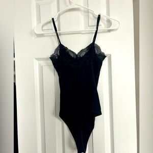 Abercrombie camisole style black body suit in size S